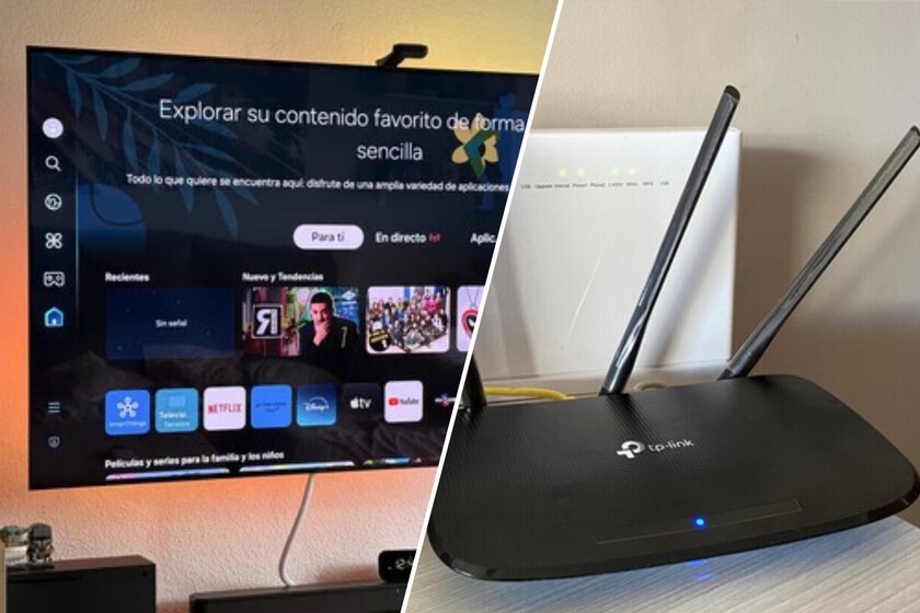 Televisor Samsung y router