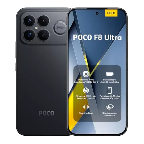 XIAOMI POCO F8 Ultra - Smartphone de 16+512GB, Pantalla AMOLED de 6,85” 120Hz