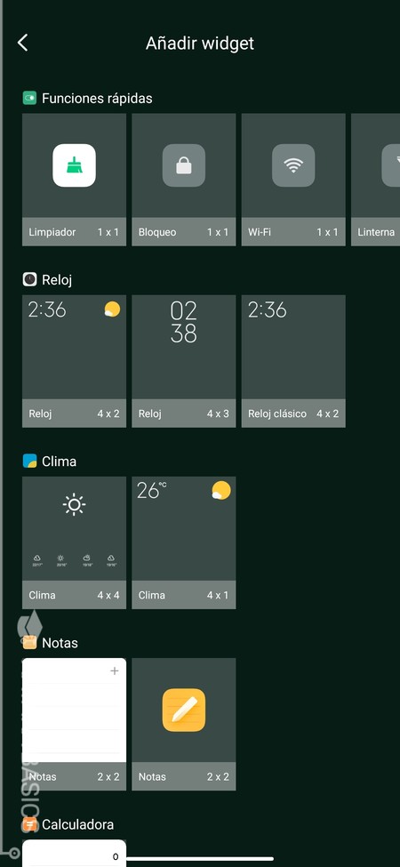 Anadir Widget