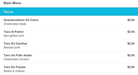 Foursquare empieza a agregar menús en los detalles de algunos restaurantes
