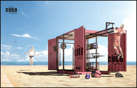 Cubo Fit: un gimnasio portátil que te permite seguir entrenando en la playa
