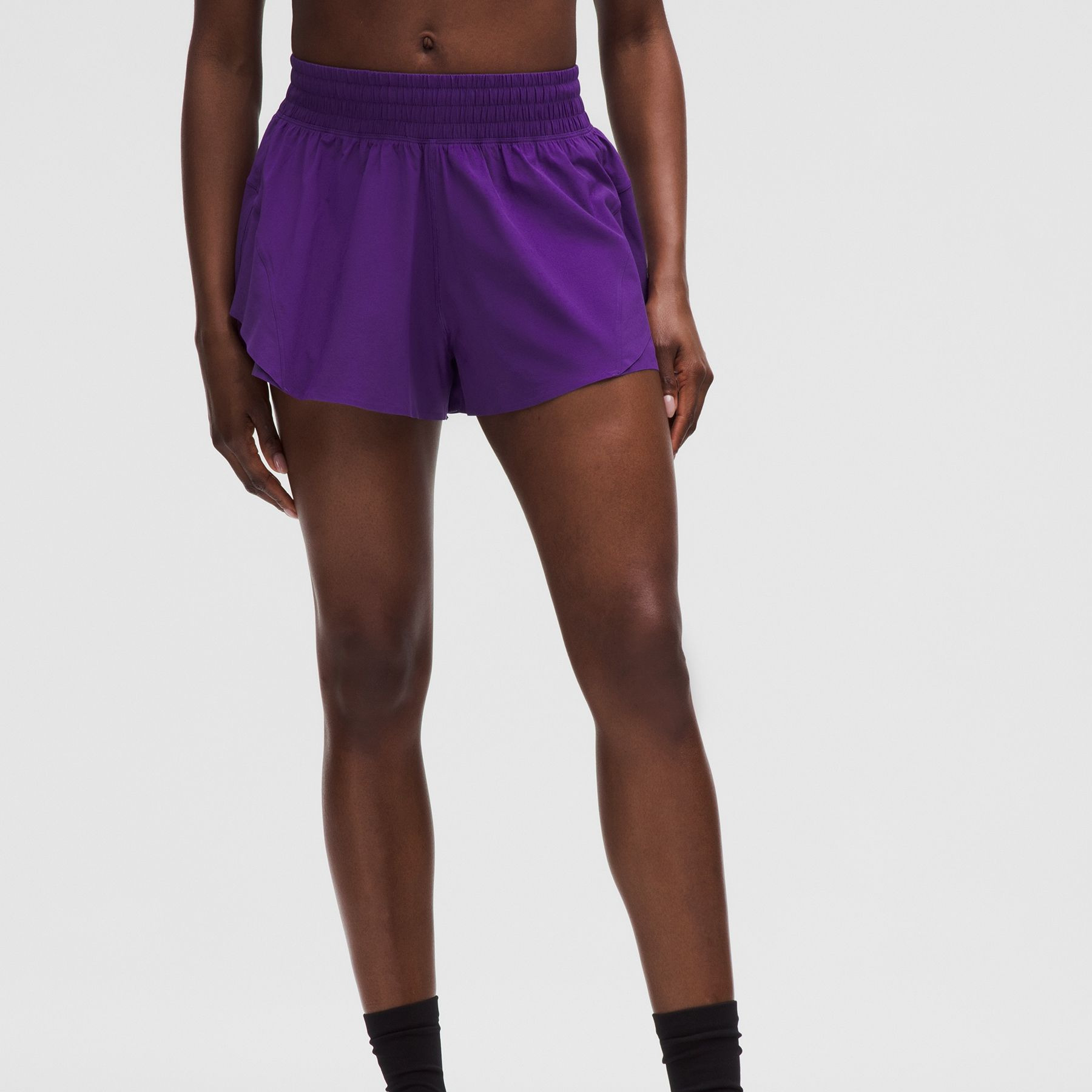 Pantalones cortos para correr de talle alto Shake It Out, 6 cm