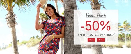 Venta flash en La Redoute: 50% de descuento en todos los vestidos de mujer y niña hasta mañana