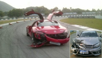 Dolorpasión™: Un Mercedes SLS y un C63 AMG chocan en circuito