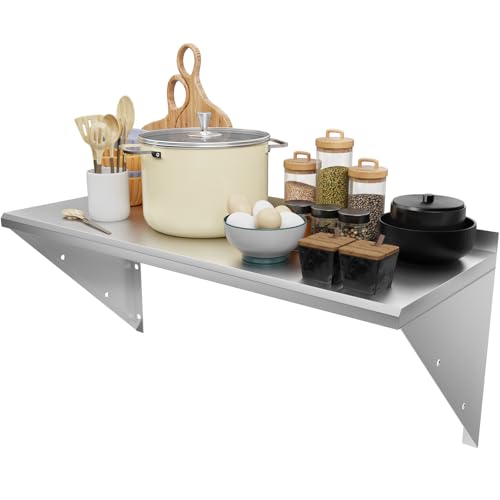 DULNICE Estantería de Pared de Acero Inoxidable 