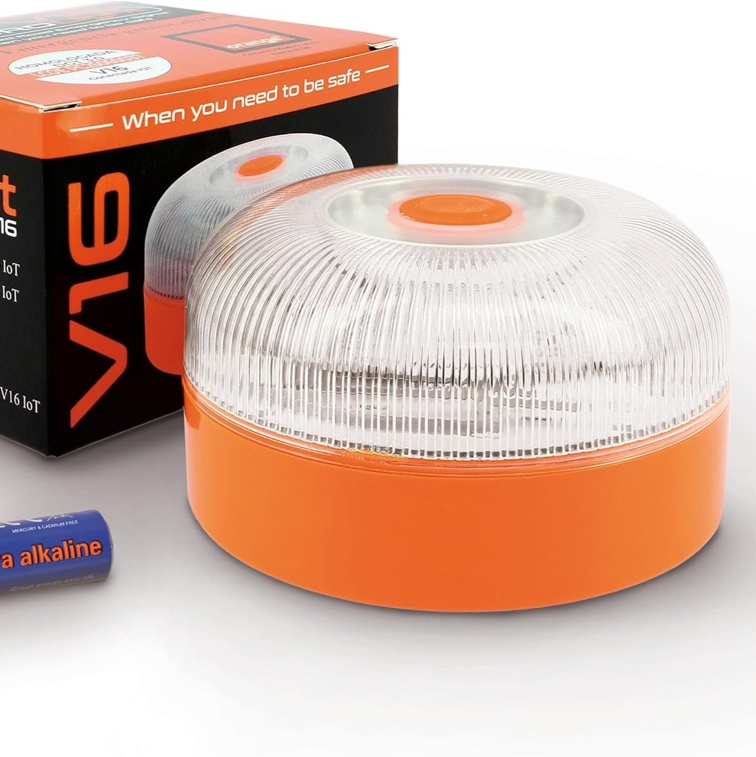 Luz de Emergencia V16 con Geolocalización Homologada y Conectada con la DGT 