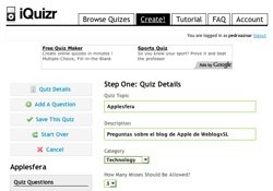 iQuizr: Crea y descarga tests para iQuiz, on-line