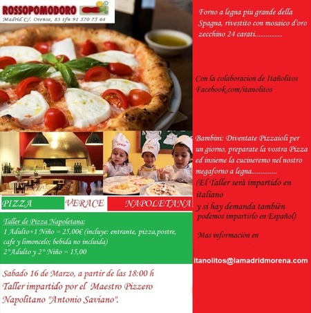 Con La Madrid Morena puedes hacer que tus peques se conviertan en pizzeros por un día mientras aprenden italiano