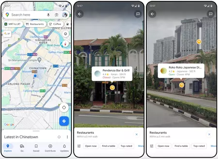 マップ内のレンズ