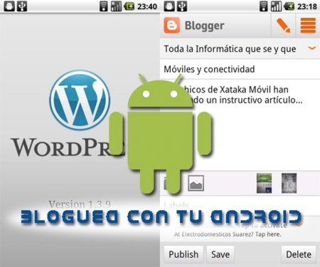 Aplicación oficial de Blogger para Android, la comparamos con Wordpress
