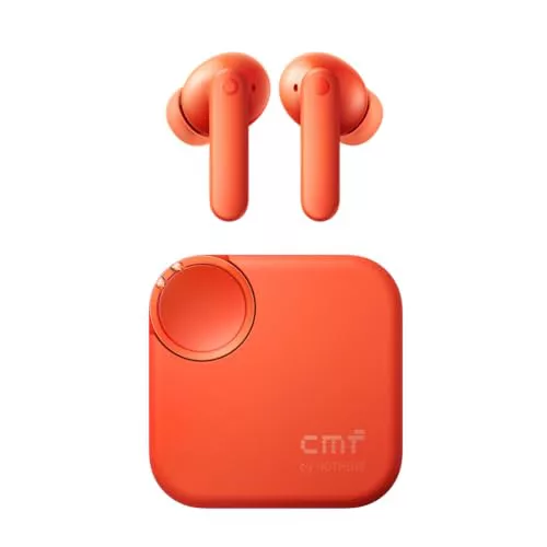 CMF by Nothing Buds 2 Auriculares inalámbricos con ANC híbrido de 48 dB, 55 Horas de batería, Driver PMI de 11mm, 6 micrófonos HD y Audio Espacial, Resistencia al Agua y Polvo IP55 – Naranja