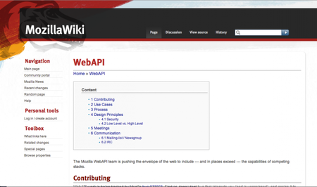 WebAPI, el proyecto de Mozilla para estandarizar el desarrollo de aplicaciones web móviles con HTML5
