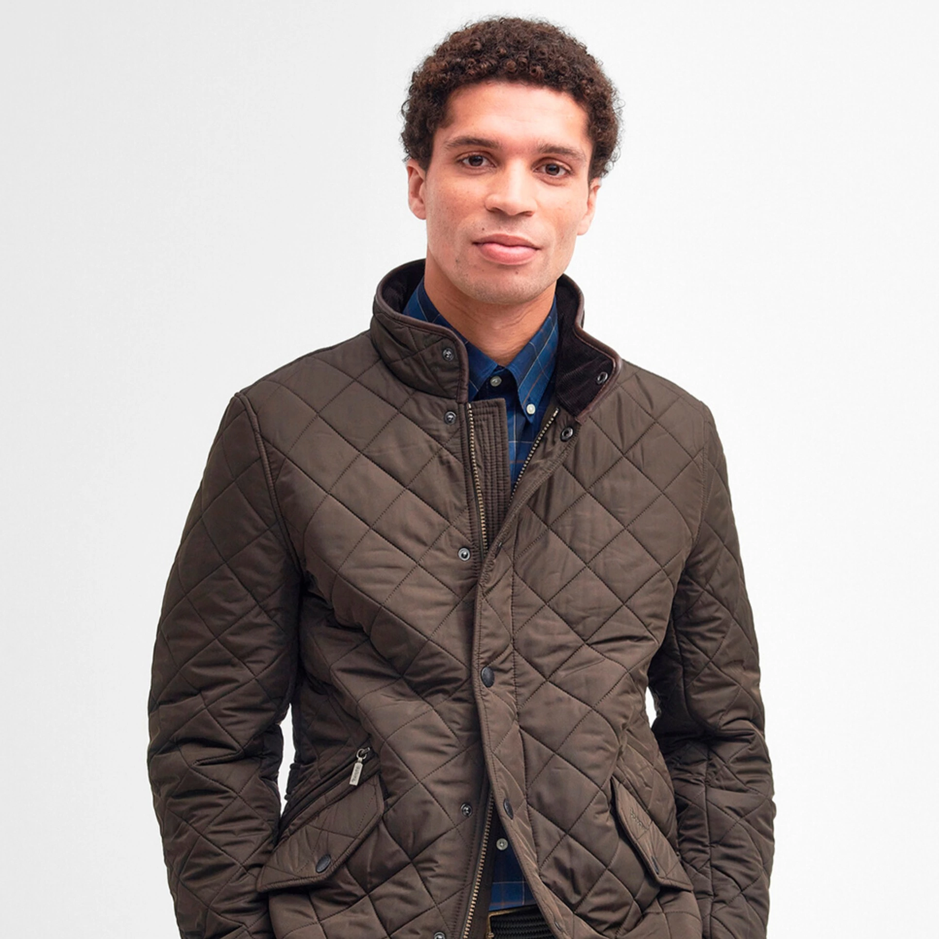 Barbour - Chaqueta de abrigo de hombre Barbour  acolchada verde.