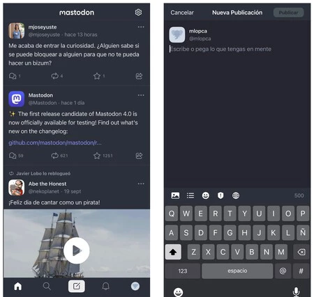 マストドンのiPhone