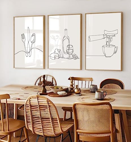 LOARTVE 3 piezas de arte de pared de cocina