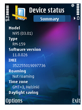 Nokia Device Status sin necesidad de PC