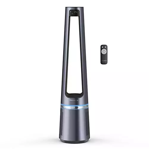 Rowenta 2 en 1 Purificador de Aire y Ventilador, 12 Velocidades, Oscilación