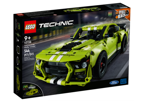 Este Ford Mustang Shelby GT500 de Lego tal vez no tenga más de 700 hp, pero sí más de 500 piezas para que lo armes