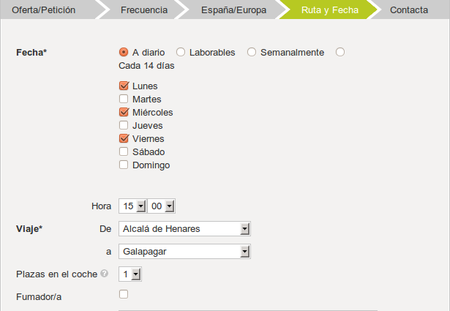 Petición de ruta