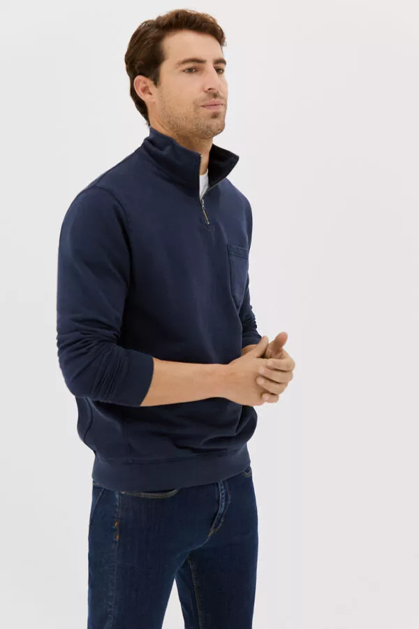 Sudadera cuello cremallera