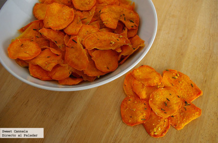 Chips de camote. Receta