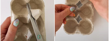 No lo parece, pero con hueveras de cartón puedes crear este organizador tan bonito para tu cocina 