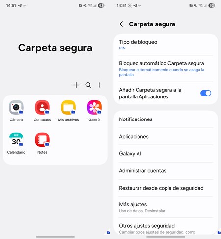 Carpeta Segura One Ui 7