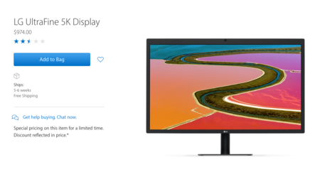 Apple retrasa los envíos del LG UltraFine 5K para solucionar el problema con las señales Wi-Fi