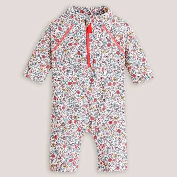 Bañador de 1 pieza, estampado floral, resistente a los rayos UV