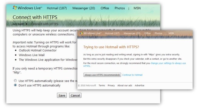 Hotmail SSL