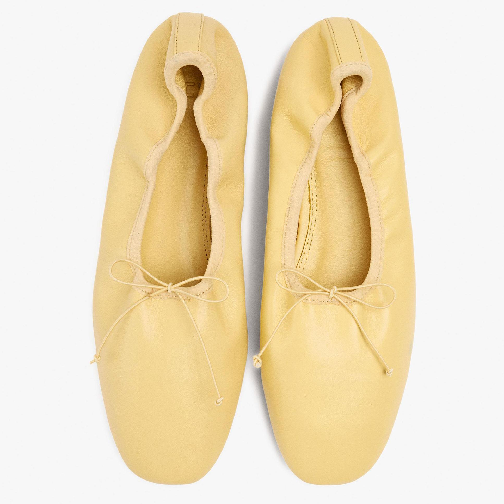 Bailarinas planas de mujer 100% piel en liso - Parfois - Amarillo