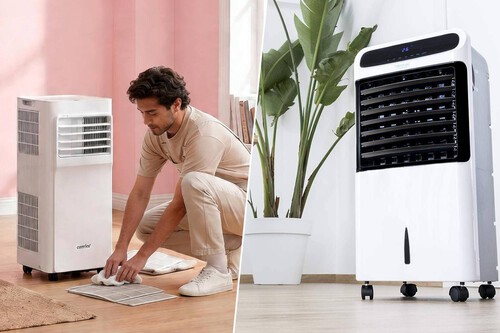 Aire portátil vs climatizador evaporativo: cuál enfría de verdad y cuál te ahorra hasta un 95% de luz este verano