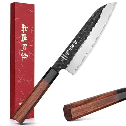 HEZHEN 18,5cm Cuchillo Santoku