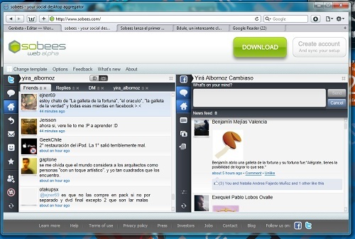 SObees web ahora con soporte para Facebook