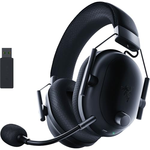 Razer BlackShark V2 Pro (2023) para PC - Auriculares inalámbricos premium para deportes electrónicos (micrófono HyperClear Super Wideband, TriForce Titanium 50 mm, Bluetooth) Negro