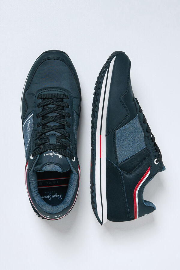 Sneaker combinada en azul