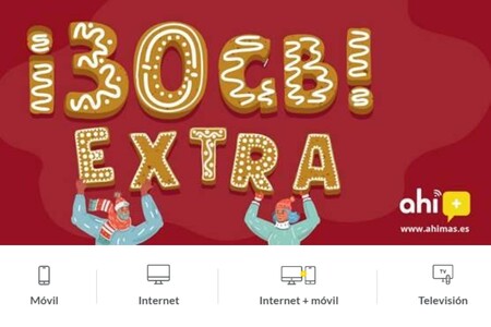 Ahí+ regala 30 GB por navidad