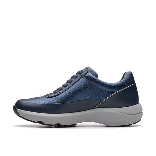 Clarks Tivoli Zip, Zapatillas Mujer, Navy Combi, 40 EU