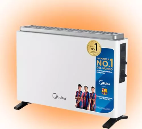 MIDEA Convector Radiador Electrico Bajo Consumo | 2000W | Calefactor Electrico con Termostato Regulable
