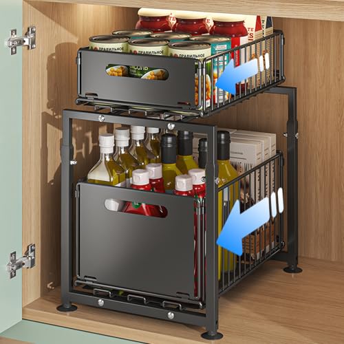 HABITELLO Organizador Bajo Fregadero Extraíble 