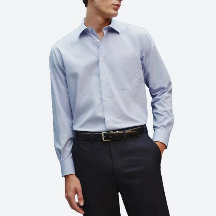 Dustin Camisa vestir lisa estampada popelín de hombre