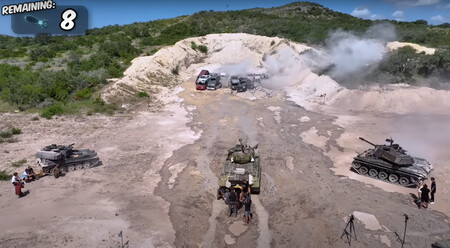Mr Beast intenta reventar un Lamborghini con misiles de tanque