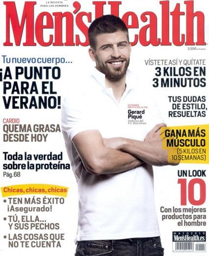 Gerard Pique tremendo en la revista Men’s Health