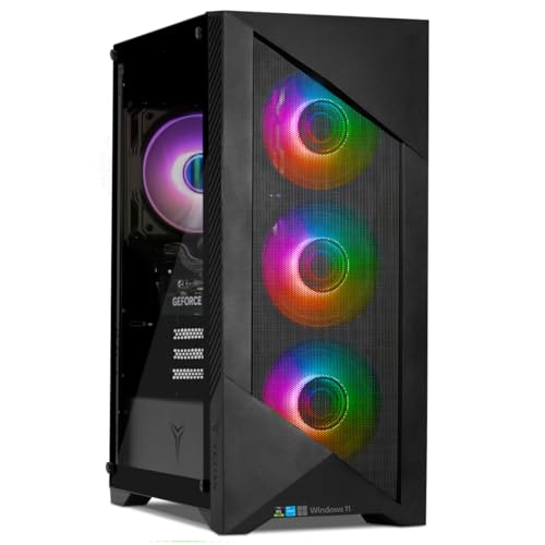 YEYIAN Gaming PC Edge | Intel i5-14400F 10-Core (4.7GHz OC) | NVIDIA RTX 5060 8GB GDDR7 | 32GB (2x16) DDR5 6000MHz | 1TB NVMe SSD Gen4 | Windows 11 Pro