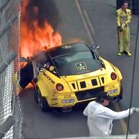 Este 599 es el primer Ferrari de la Fórmula Drift, y verlo arder en su debut es puro dolor