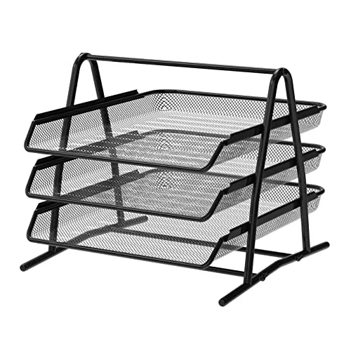 Detectalia Bandeja Organizador Escritorio y Documentos 3 Niveles 