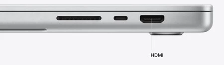 MacBook Pro con conexión HDMI