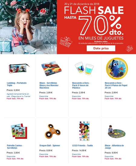 Descuentos de hasta el 70% en las ofertas flash de Toys 'r us