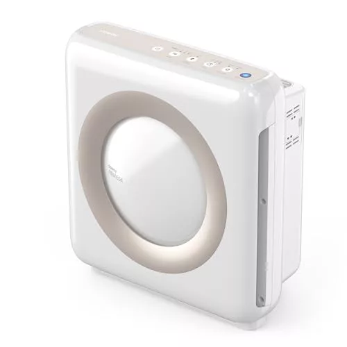 COWAY Purificador de aire con filtro HEPA, ionizador, mejor opción de Wirecutter, elimina el 99,999% de partículas nocivas hasta 0,01 µm para alergias, CADR 421 m³/h, ap-1512hh MIGHTY (blanco)