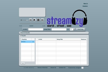 Streamzy, buscando temas musicales y generando listas de reproducción